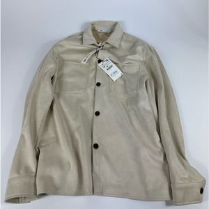 Zara Faux Suede Tan Jacket - M